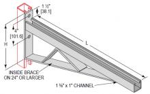 Minerallac BRC162B24EG - BRKT 1-5/8 CHNL WITH BRACE 24