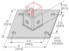 Minerallac PBS4H162EG - PSTBSE 1 CHNL 4 HOLE STD 1-5/8