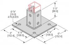 Minerallac PBS4H350SQEG - P BASE SINGLE CHNL 4H SQ 3-1/2