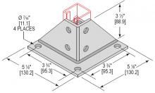 Minerallac PBSG4H350SQEG - PSTBSE 1CHNL GUS 4HOLE SQ3-1/2