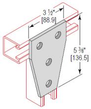 Minerallac TGP4HEG - 4 HOLE TEE GUSSET PLATE