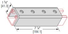 Minerallac UFS4H162EG - U-FTNG SPLCE 4 HOLE 1-5/8 CHNL