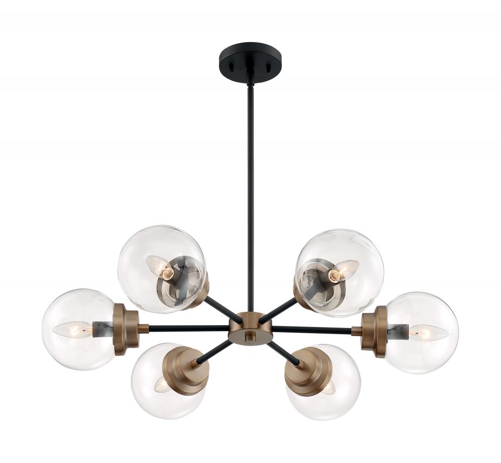 AXIS 6 LIGHT CHANDELIER MB