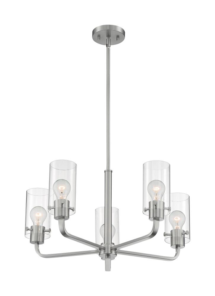 SOMMERSET 5 LIGHT CHANDELIER BN