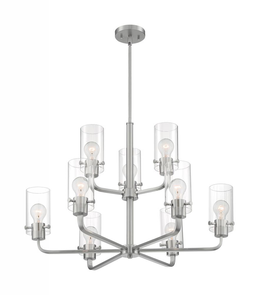 SOMMERSET 9 LIGHT CHANDELIER BN