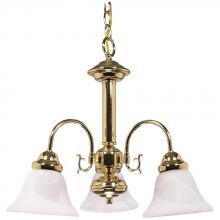 Satco 60/186 - BALLERINA 3 LT CHANDELIER Polished Brass