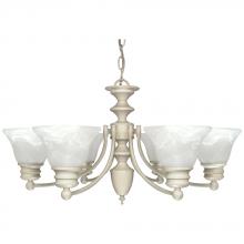 Satco 60/359 - EMPIRE 6 LT CHANDELIER Textured White