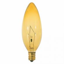 Satco S3813 - 25W TORP CAND TRANS AMBER