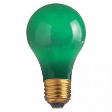 Satco S6091 - 25W A19 CERAMIC GREEN 130V