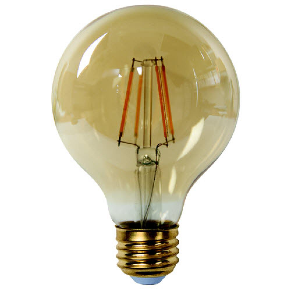 LED 3.5W G25 DIM 25K E26 AMBER