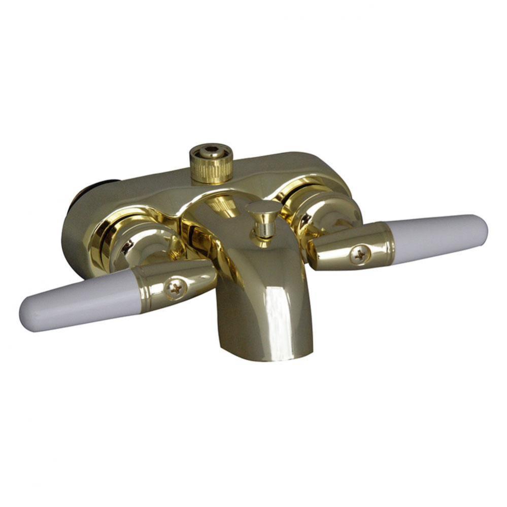 Diverter Bathcock Spout 3/8&apos;&apos; Connection, Polished Brass