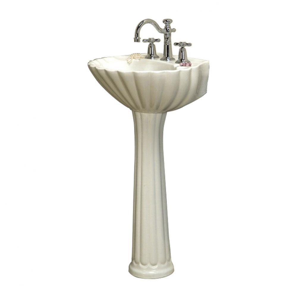 Bali Pedestal Lavatory, 8&apos;&apos;cc, Bisque