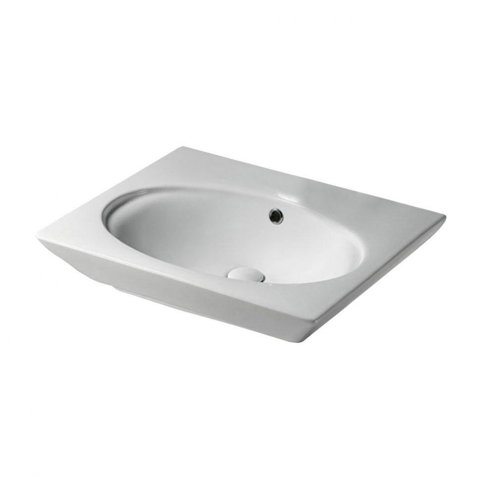 Opulence Wall-Hung Basin,White, Oval Bowl, 8&apos;&apos; WS