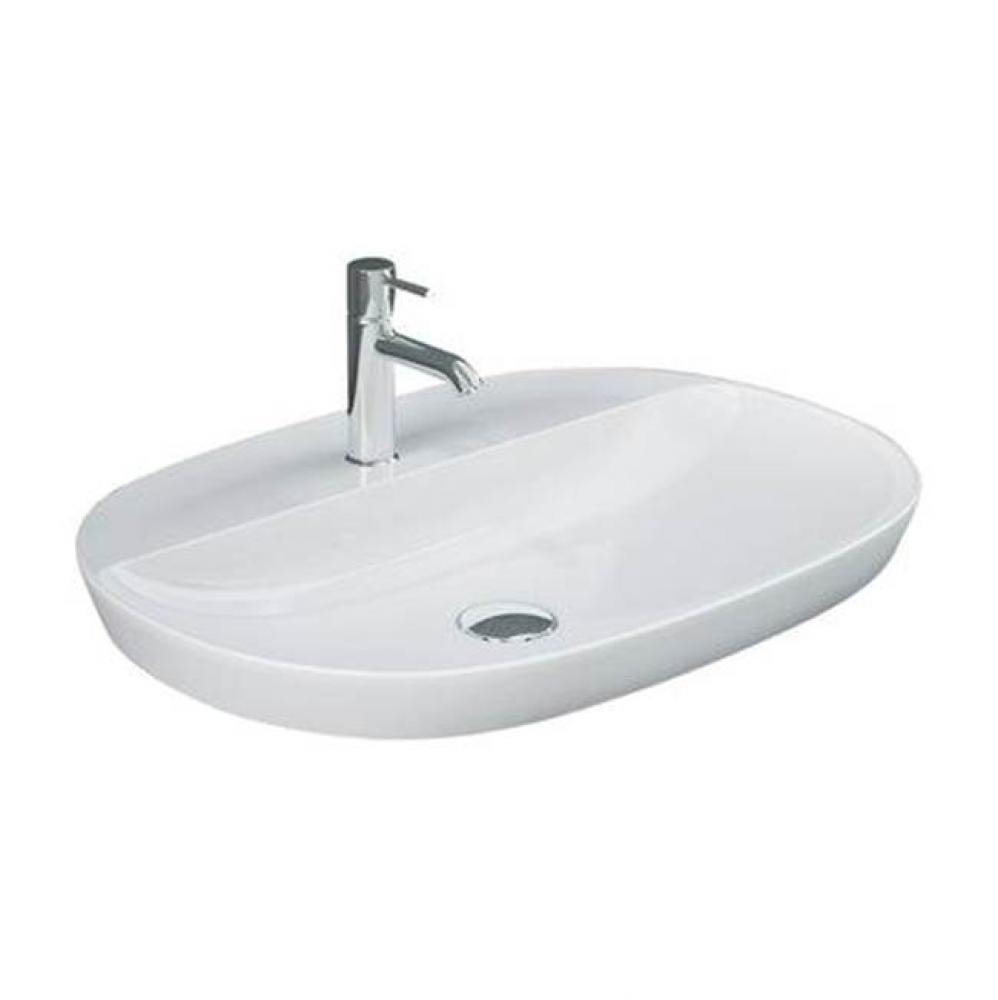 Variant 23-5/8&apos;&apos; x 16-1/2&apos;&apos; OvalDrop-In Basin,1-Hole W/Deck,WH