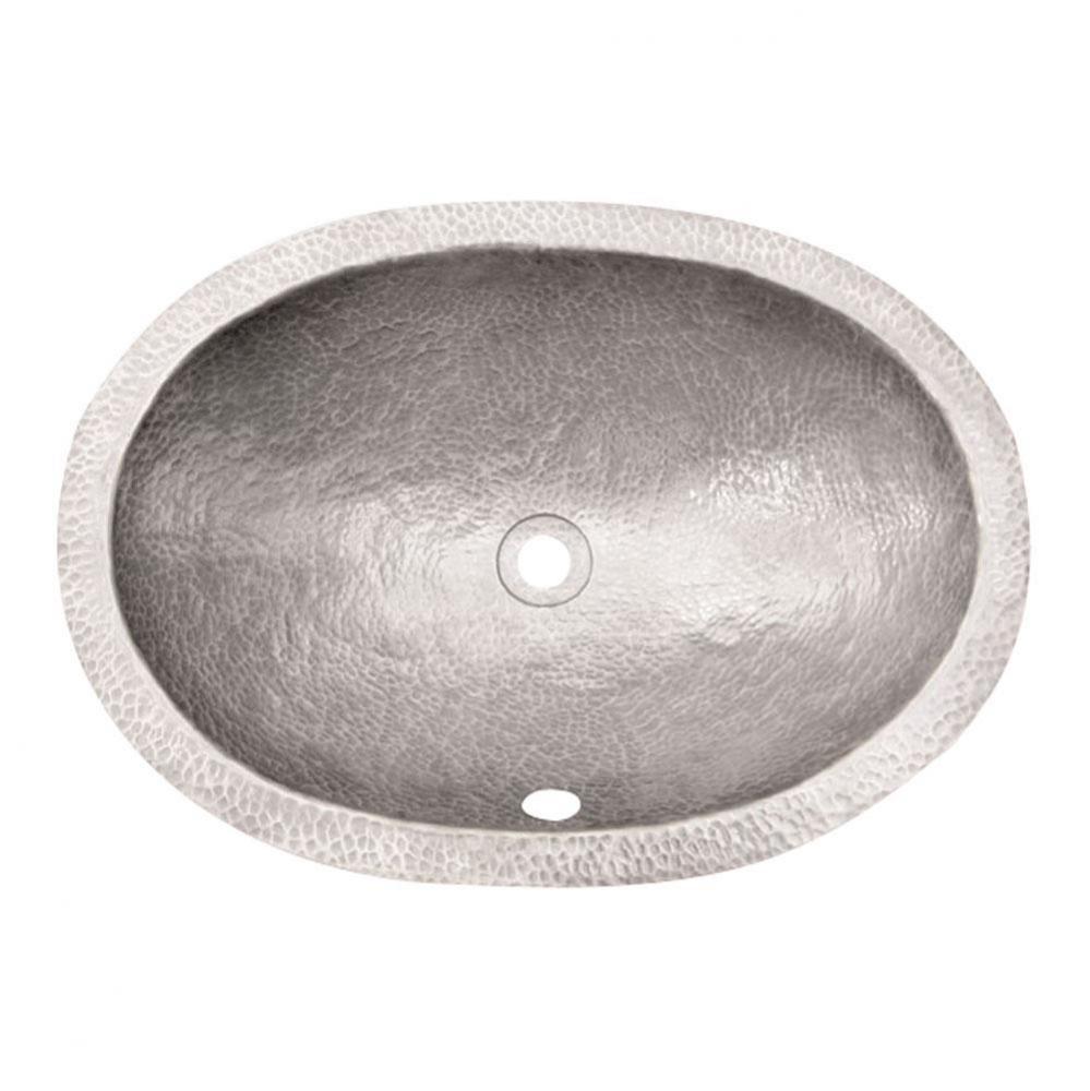 Forster Oval Undermount Basin, Hammered Pewter