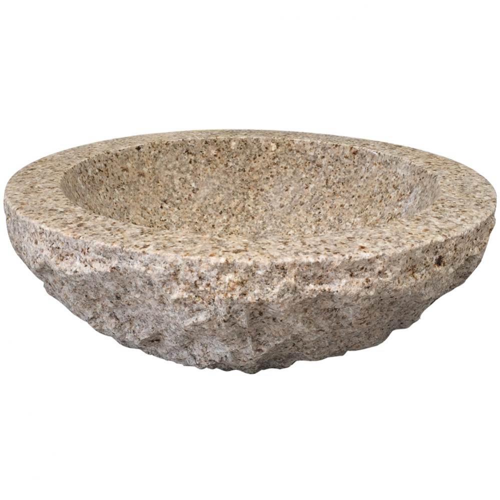 Crestone Round Granite VesselPolished Beige Granite
