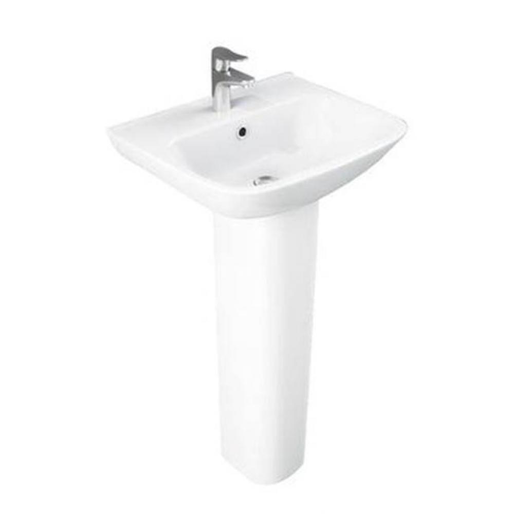 Eden 450 Pedestal Lavatory4&apos;&apos; Centerset, White