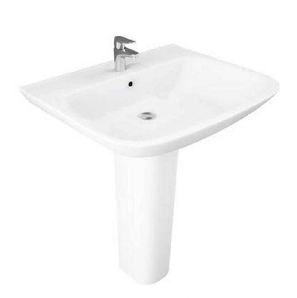 Eden 650 Pedestal Lavatory4&apos;&apos; Centerset, White