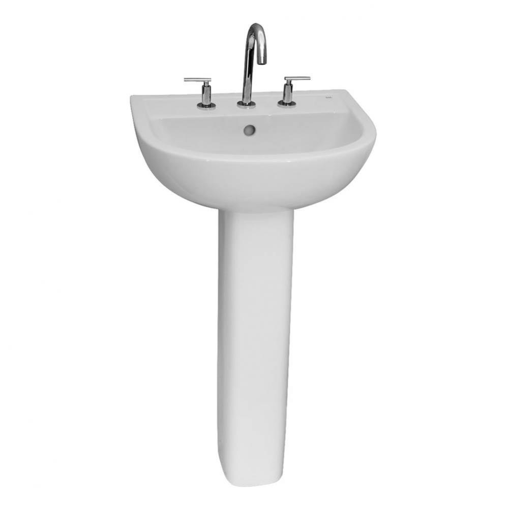 Compact 545 Pedestal Lavatory6&apos;&apos; Mini Spread, White