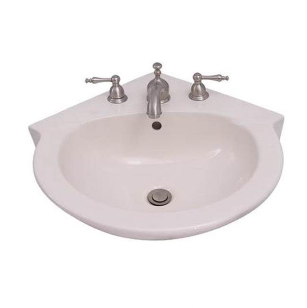 Evolution Corner Wall HungBasin, 4&apos;&apos; Centers, Bisque