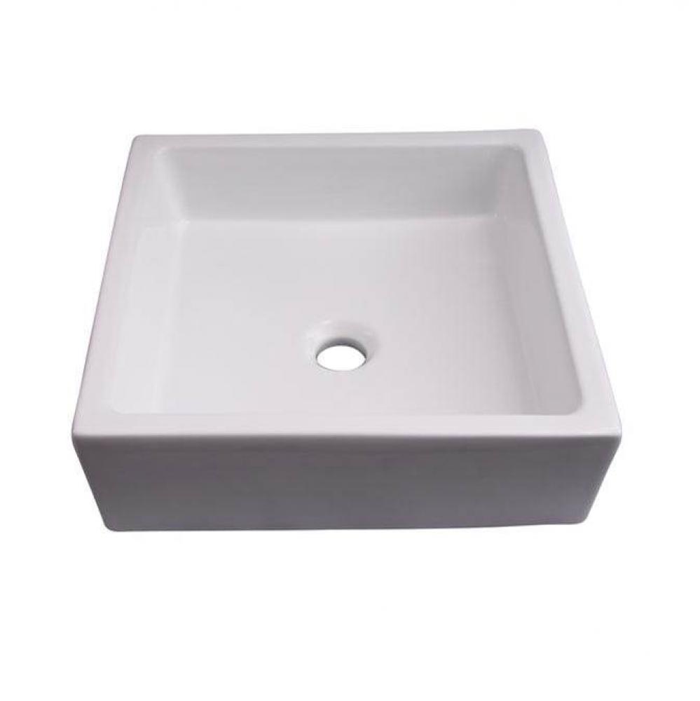 Merom Above Counter Basin15-3/4&apos;&apos;,No Faucet Hole,WH