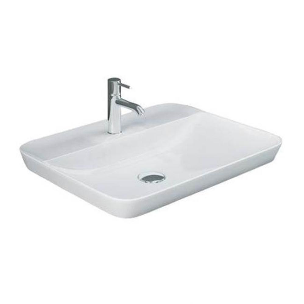 Variant 21-5/8&apos;&apos; x 16-1/2&apos;&apos; RectDrop-In Basin,1-Hole,W/DECK,WH