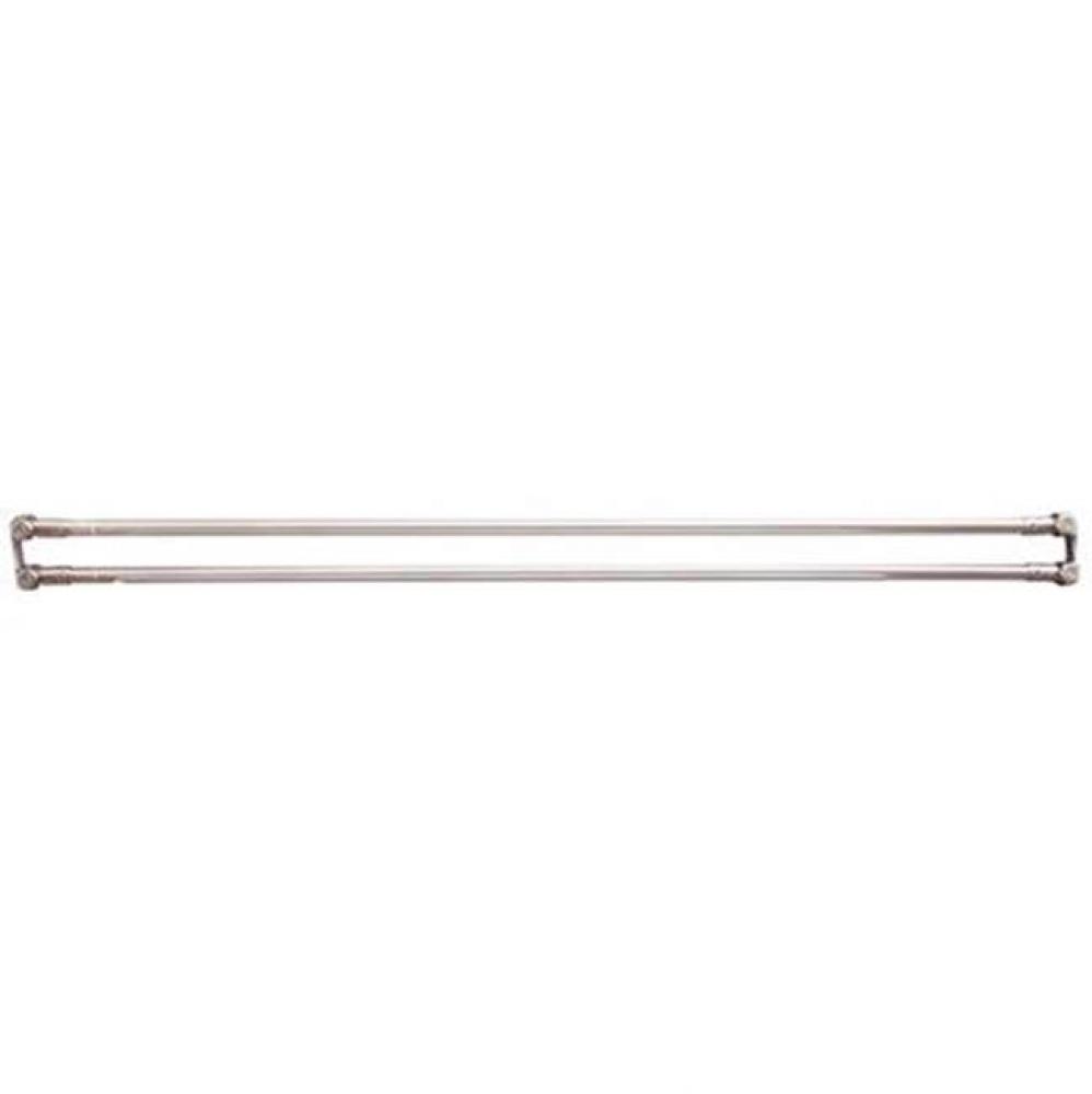 48&apos;&apos; Straight Double ShowerCurtain Rod w/ Flanges-PB