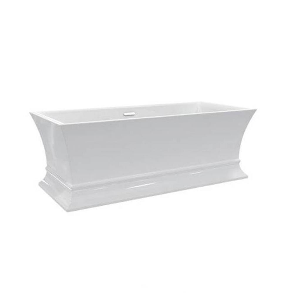 Thayer Acrylic Rect Tub 67&apos;&apos; WH, w/Internal Drain Pipe, BN