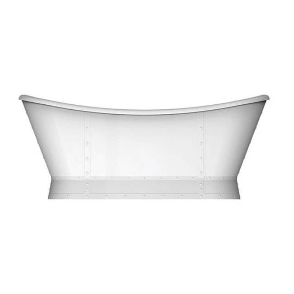 Milan 66&apos;&apos; Freestanding tub,DblSlipper WH,Drain and OF MB