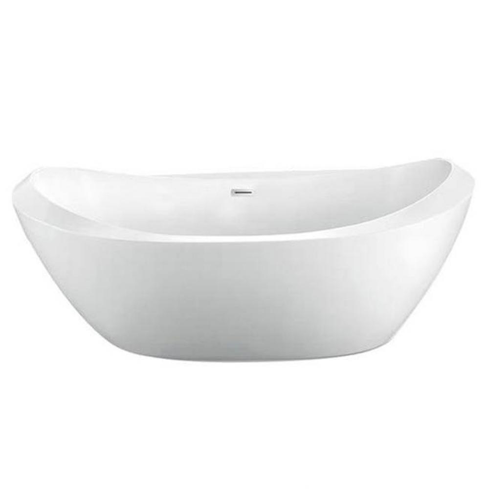 Naomi AC Dbl Slipper Tub 67&apos;&apos;WH, w/Internal Drain Pipe, MB