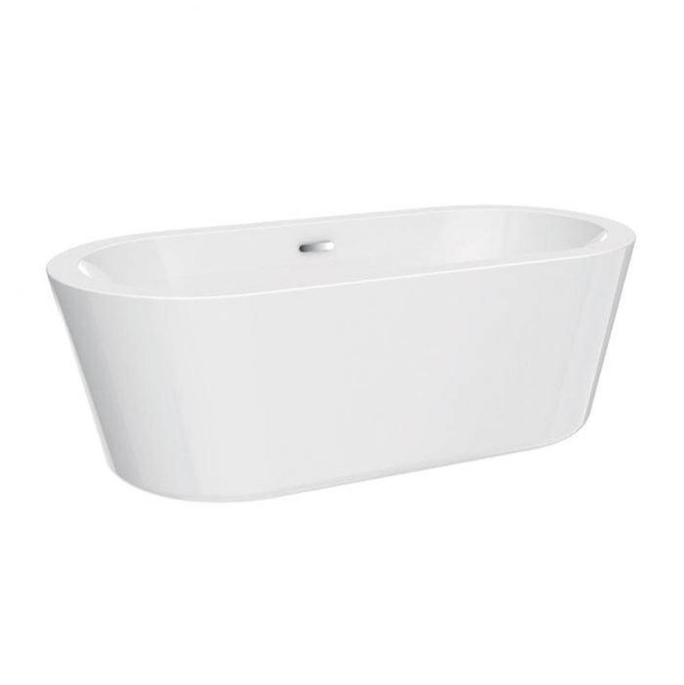 Opus AC Oval Freestanding Tub59&apos;&apos; WH,Internal Drain Pipe, BN