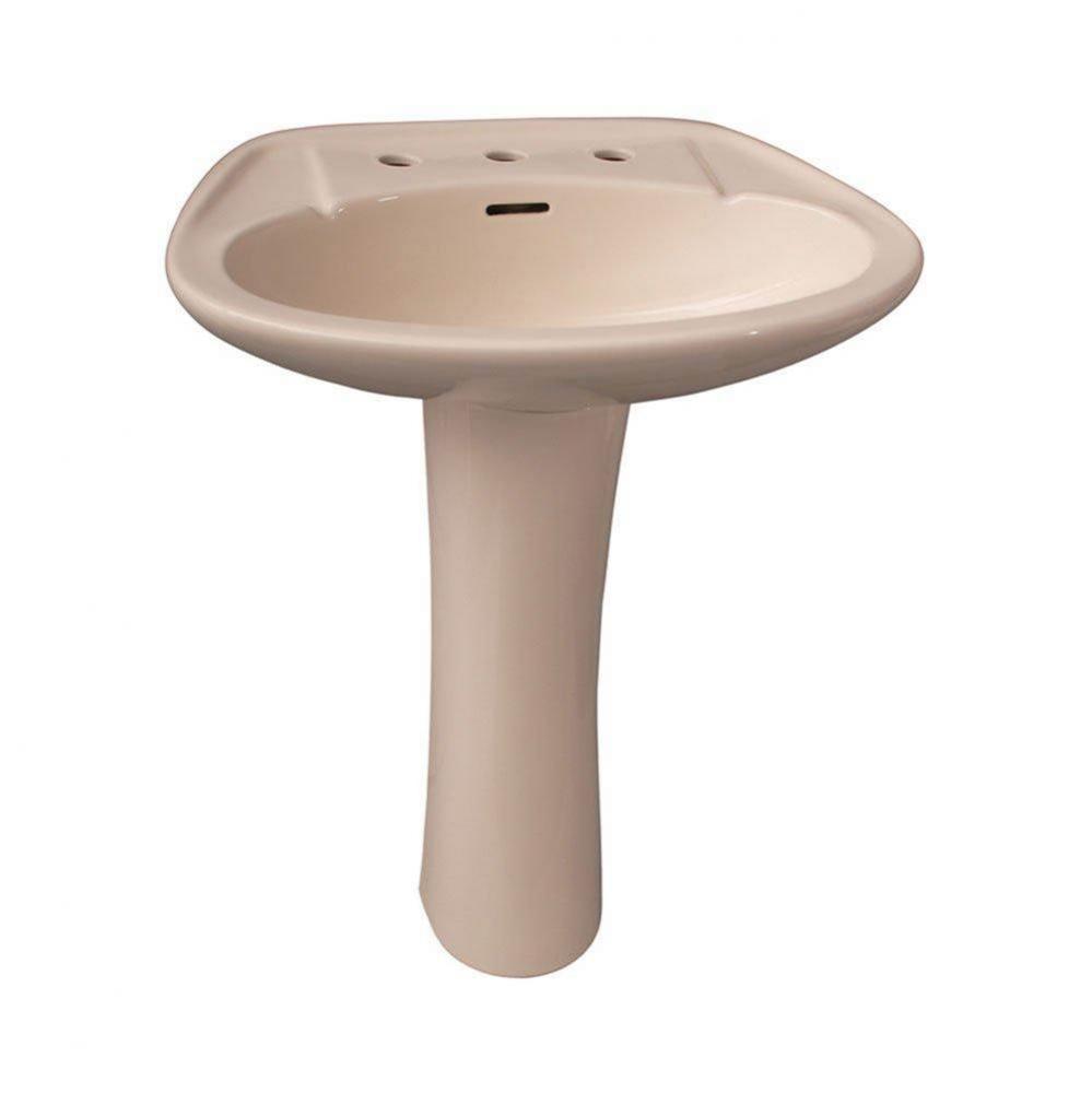 Morning 650 Ped Lav Basin only8&apos;&apos; WS, Overflow,White