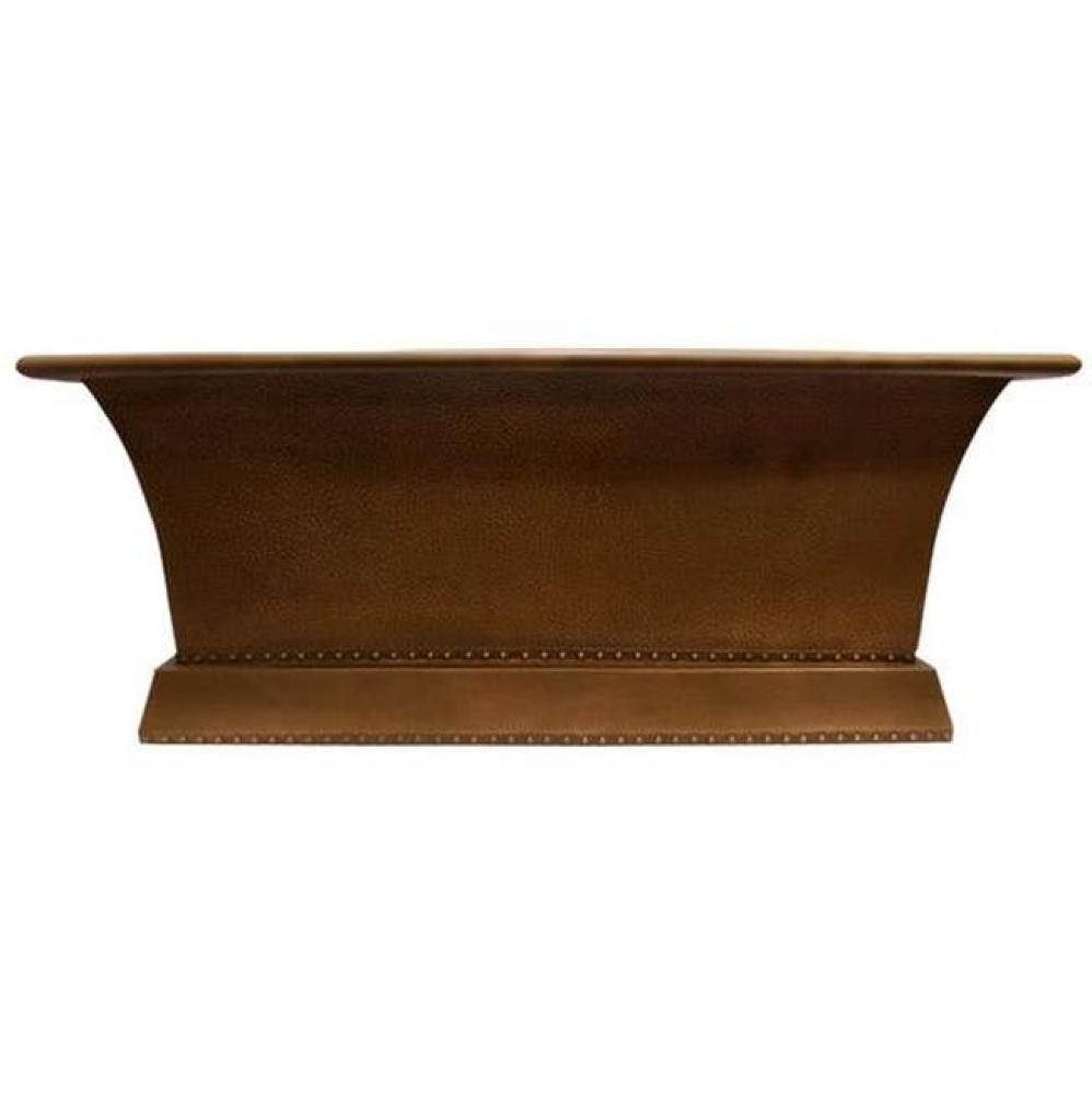 Wilmott 66&apos;&apos; Freestanding RectHammered Copper Tub, AC