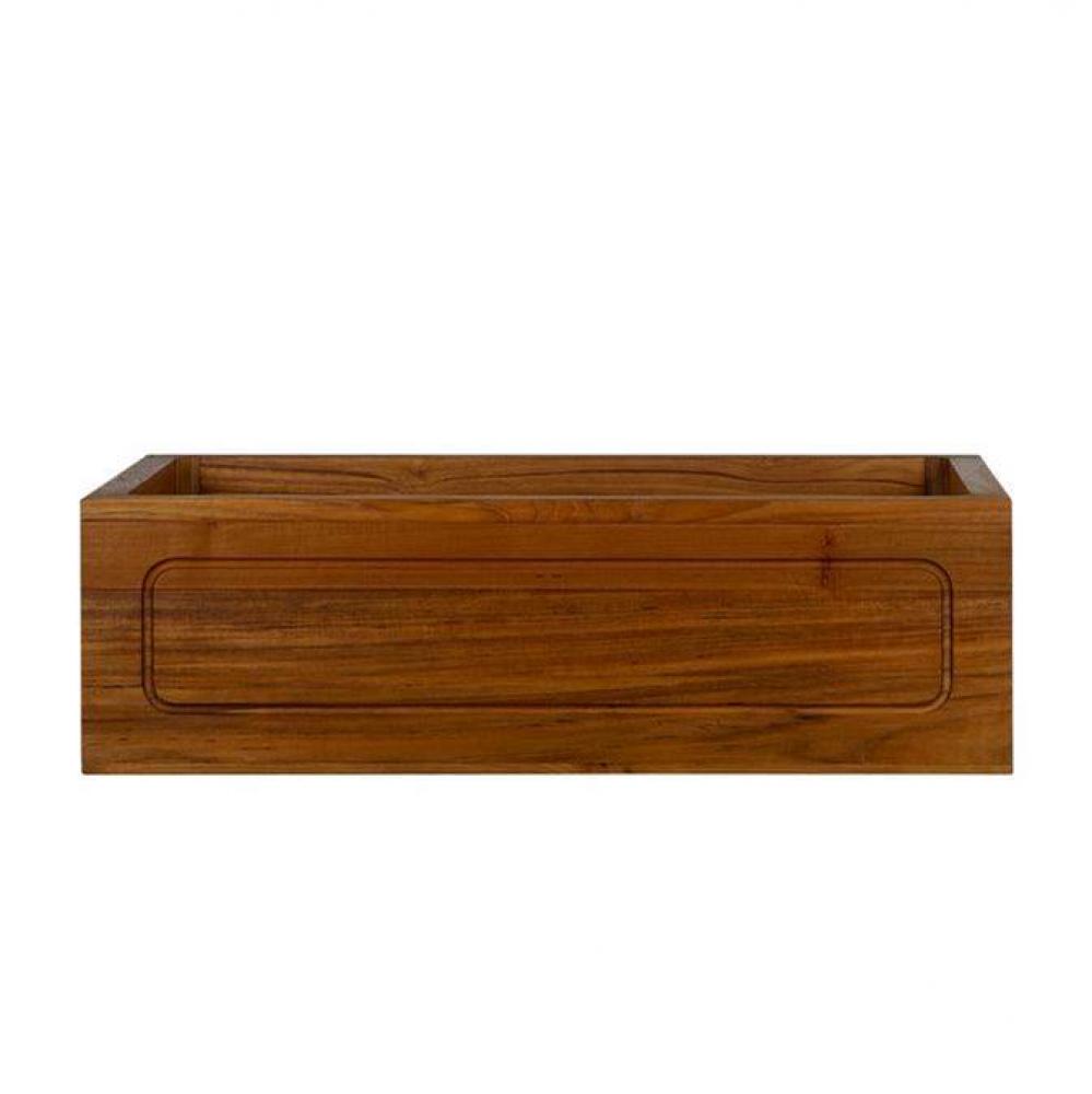 Kolea 33&apos;&apos; Single Bowl Farm Sink,Frame Front, Teak