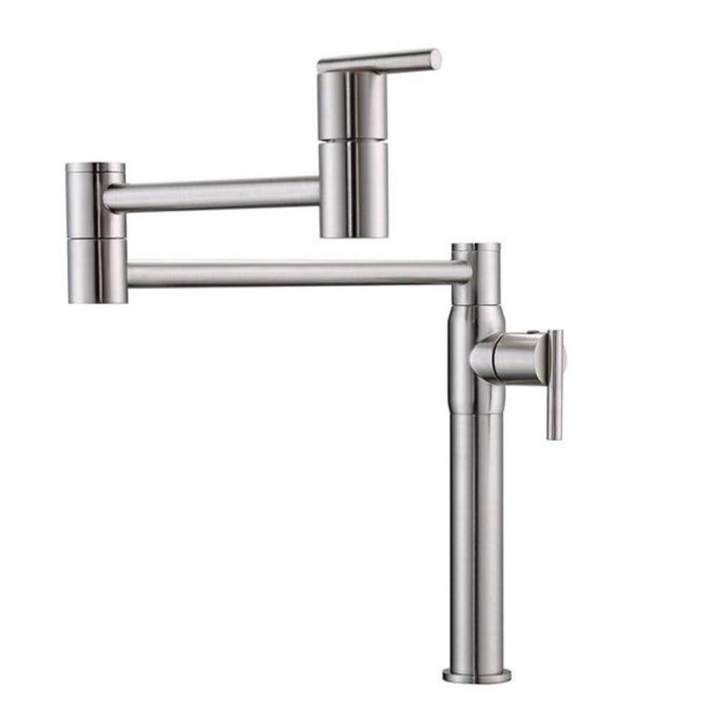 Cadby Potfiller with Hot/Coldwith Hose, Brushed Nickel