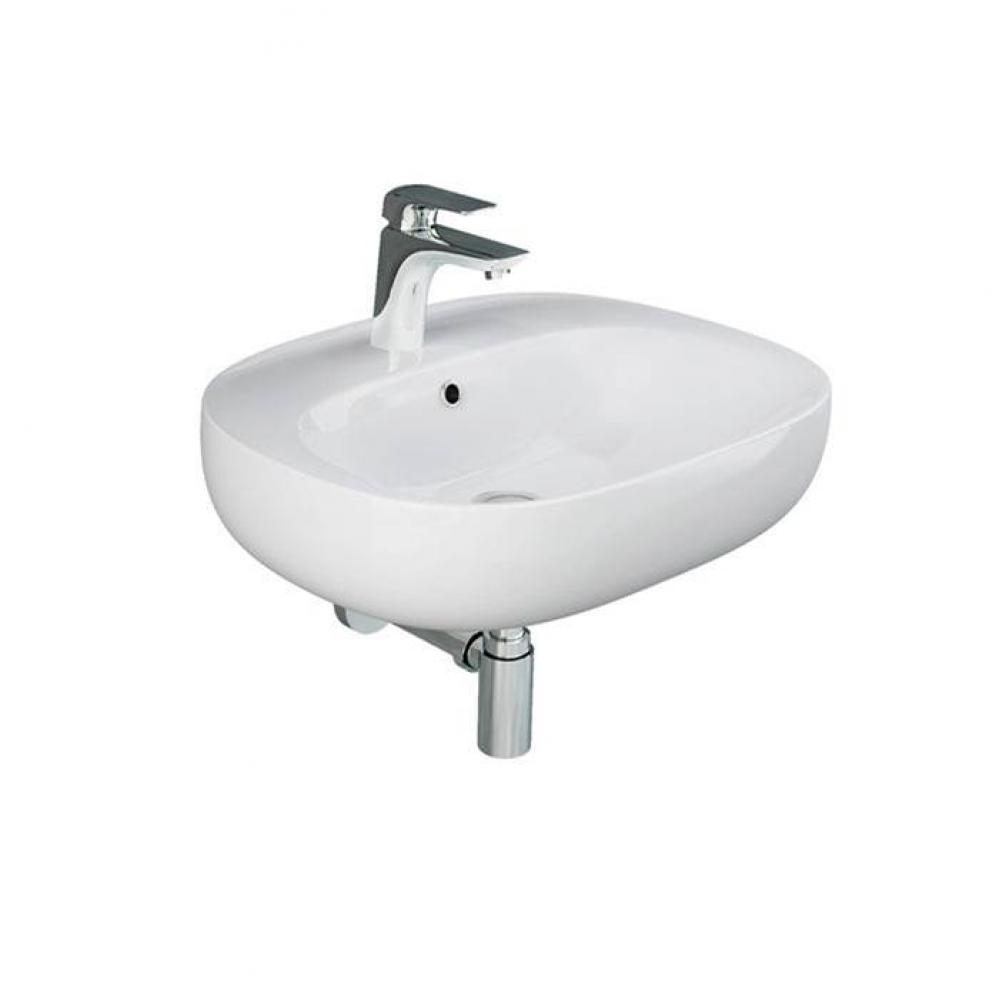 Illusion 550 Wall-Hung Basin With 1 Faucet Hole
