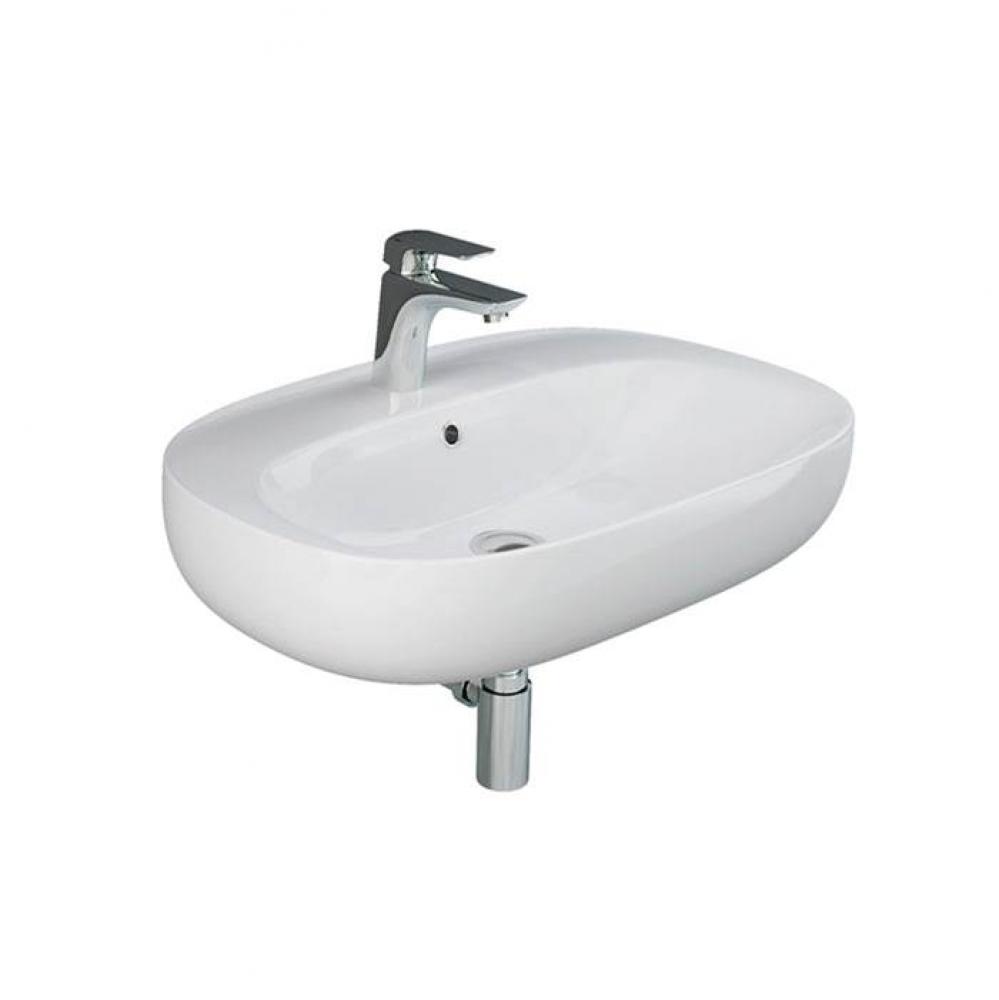 Illusion 650 Wall-Hung Basin With 1 Faucet Hole
