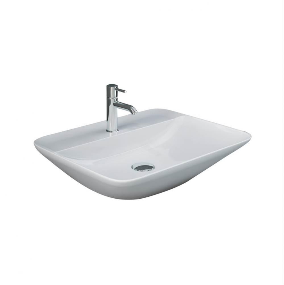 Variant 21-5/8&apos;&apos;x16-1/2&apos;&apos; Rect.CounterTop Basin,1-Tap Hole,WH