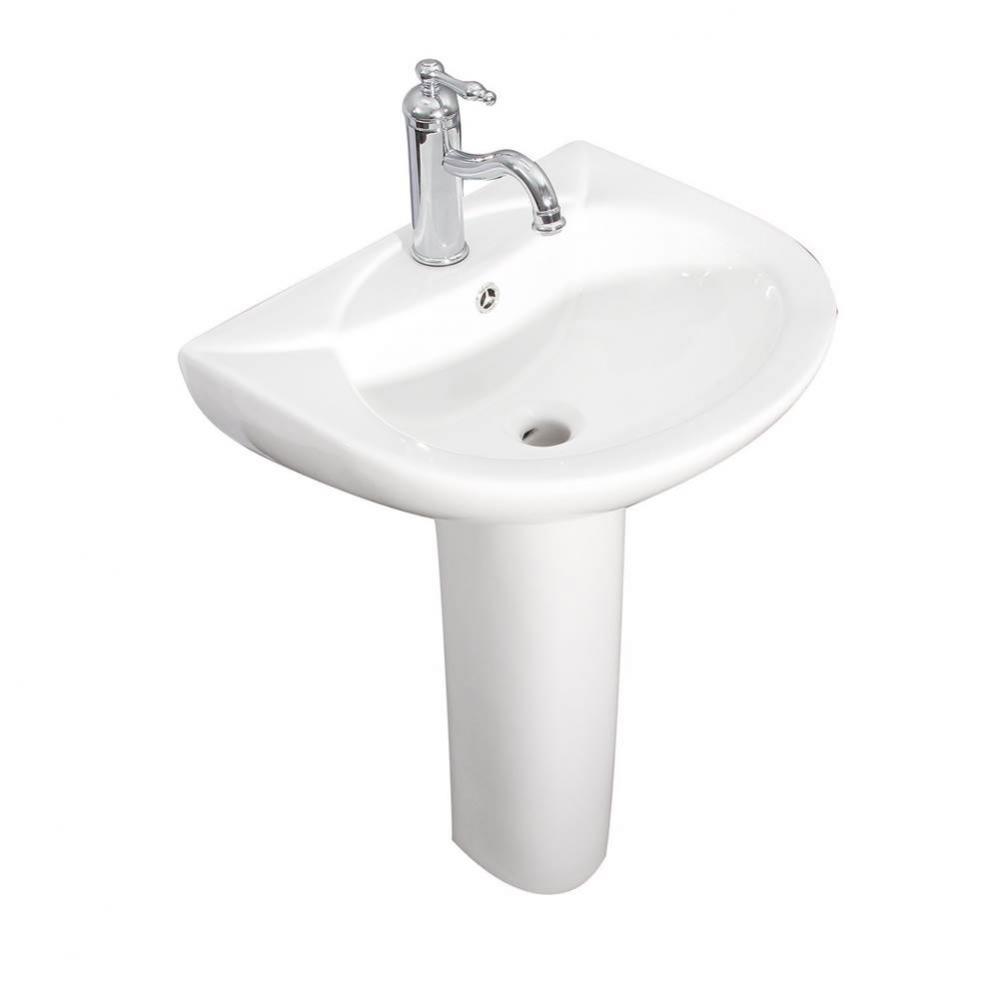 Banks &#xa0;Basin Only with 1Faucet Hole, Overflow, White