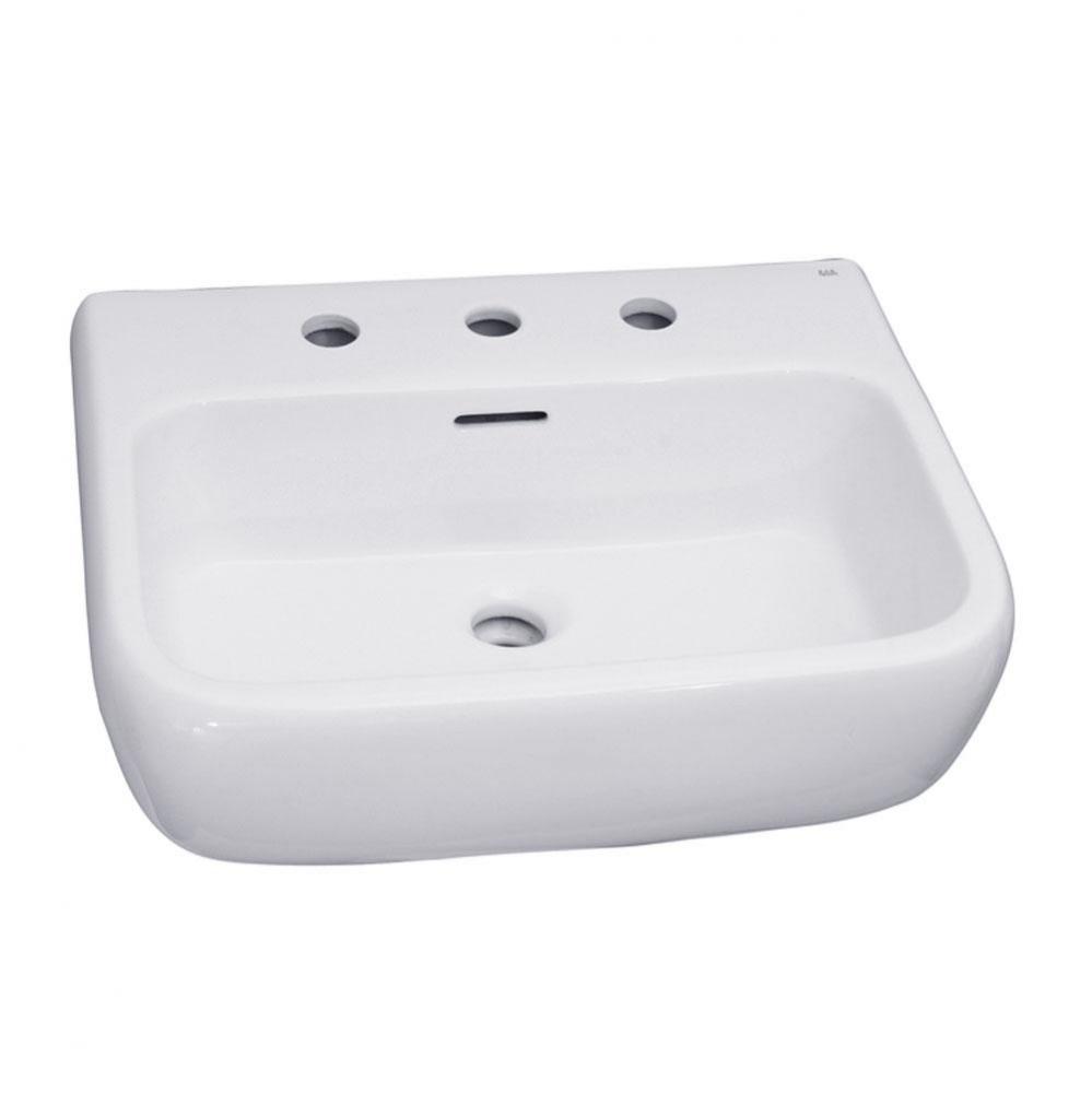 Metropolitan 600 Ped Lav Basin8&apos;&apos; cc, White