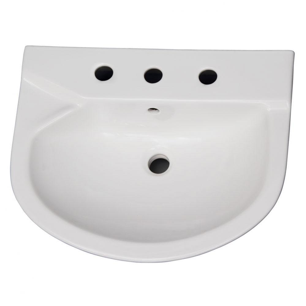 Anabel 555 Ped Lav Basin8&apos;&apos; cc, White