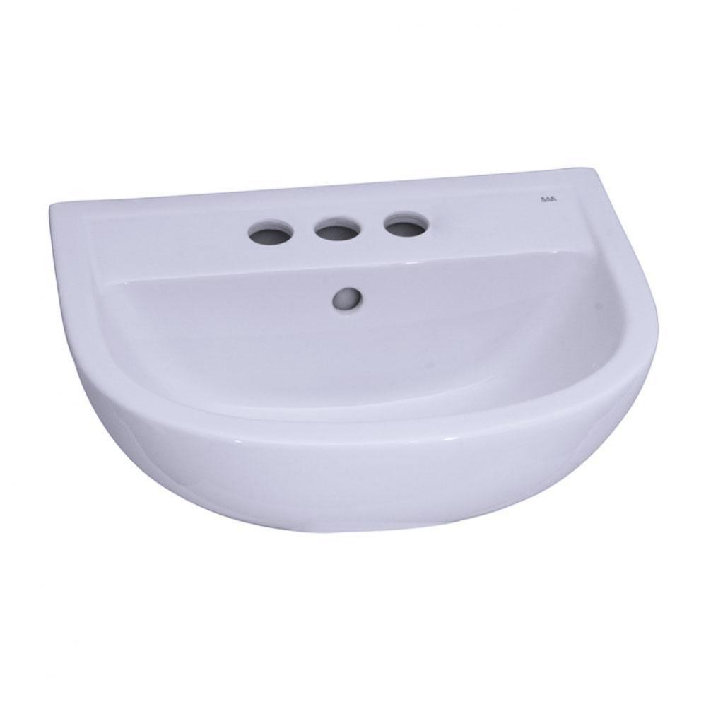 Compact 500 Ped Lav Basin4&apos;&apos; cc, White