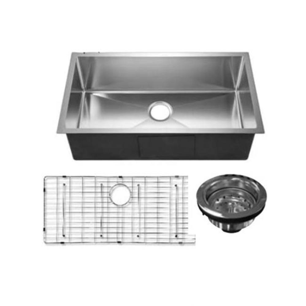 Fabyan 32&apos;&apos;Gold SS Kitchen Sink W/Gold Wiregrid And Strainer