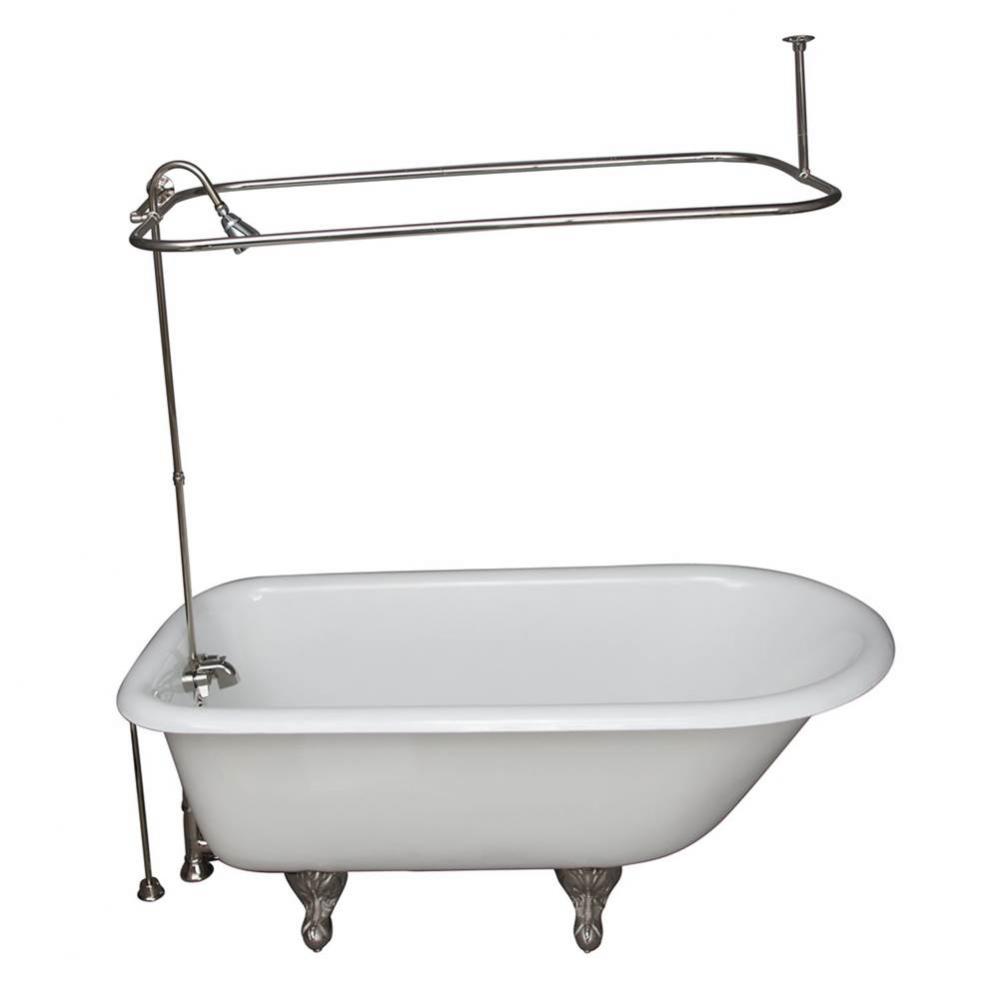 Tub Kit 60&apos;&apos; CI Roll Top,ShowerUnit, Supplies, Drain-PN