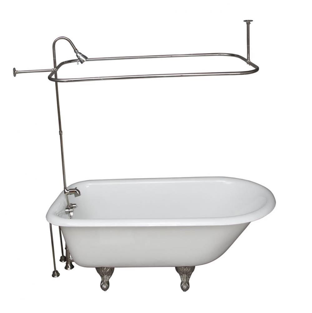 Tub Kit 60&apos;&apos; CI Roll Top,ShowerUnit, Supplies, Drain-PN