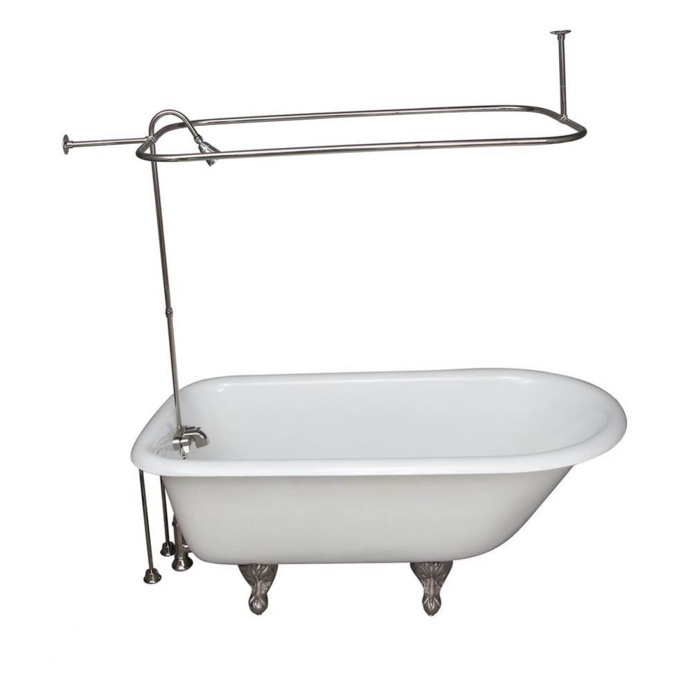 Tub Kit 67&apos;&apos; CI Roll Top,ShowerUnit, Supplies, Drain-PN