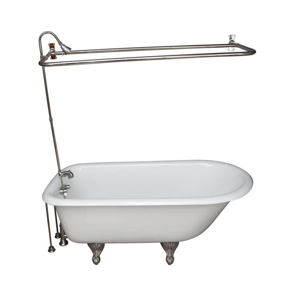 Tub Kit 67&apos;&apos; CI Roll Top,ShowerUnit, Supplies, Drain-PN