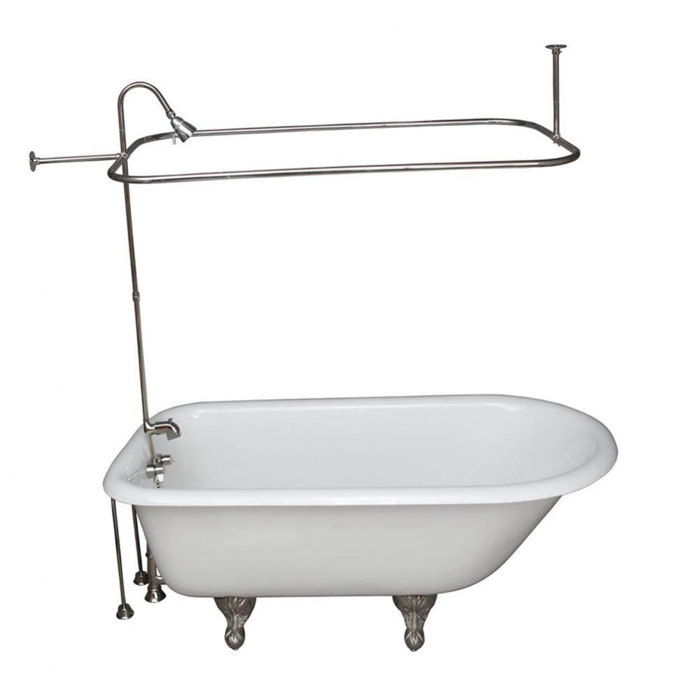 Tub Kit 67&apos;&apos; CI Roll Top,ShowerUnit, Supplies, Drain-PN