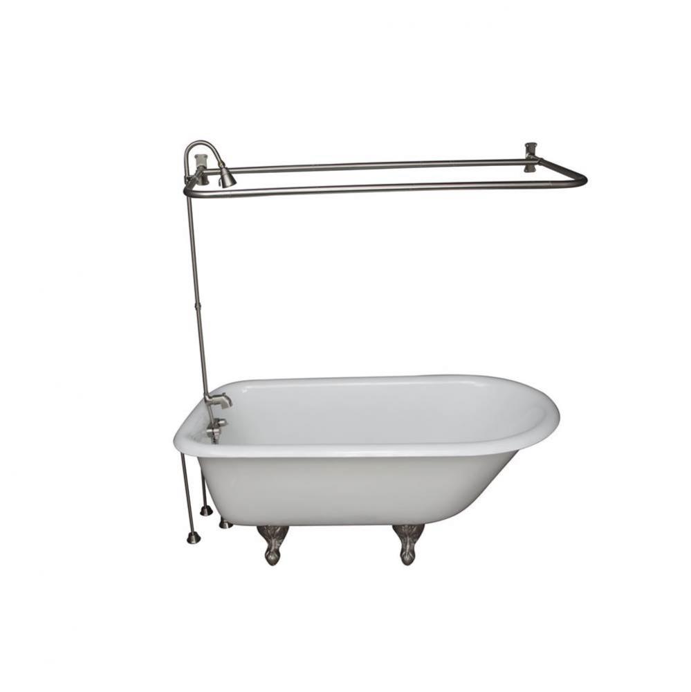 Tub Kit 54&apos;&apos; CI Roll Top,FillerShower Unit,Supplies, Drain-BN