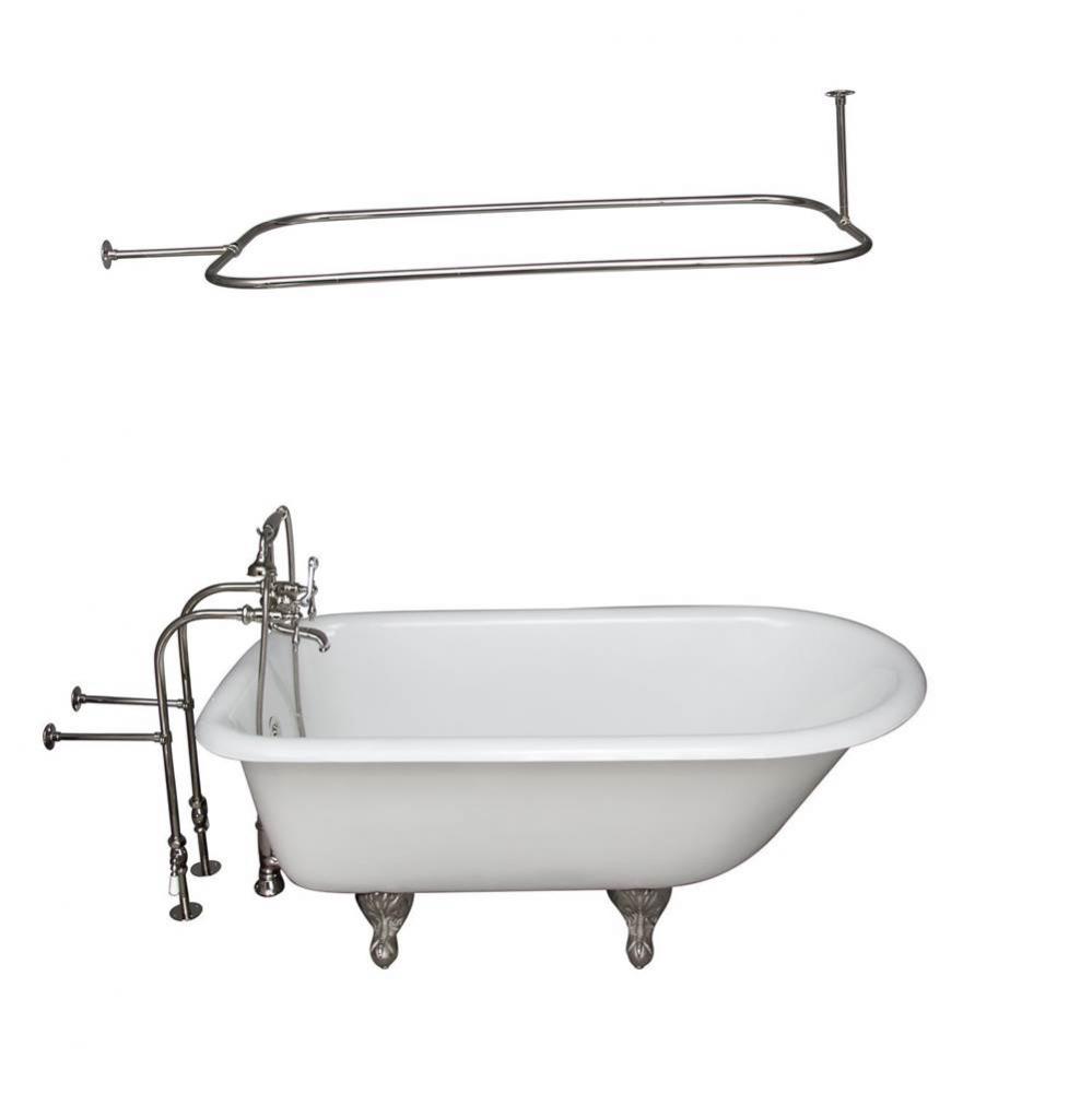 Tub Kit 55&apos;&apos;,CI,Roll Top,FillerShower Rod, Supplies, Drain-PN